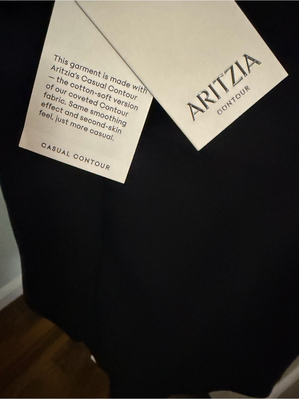 Aritzia- Contour Black Square Neck Short Sleeve Bodysuit